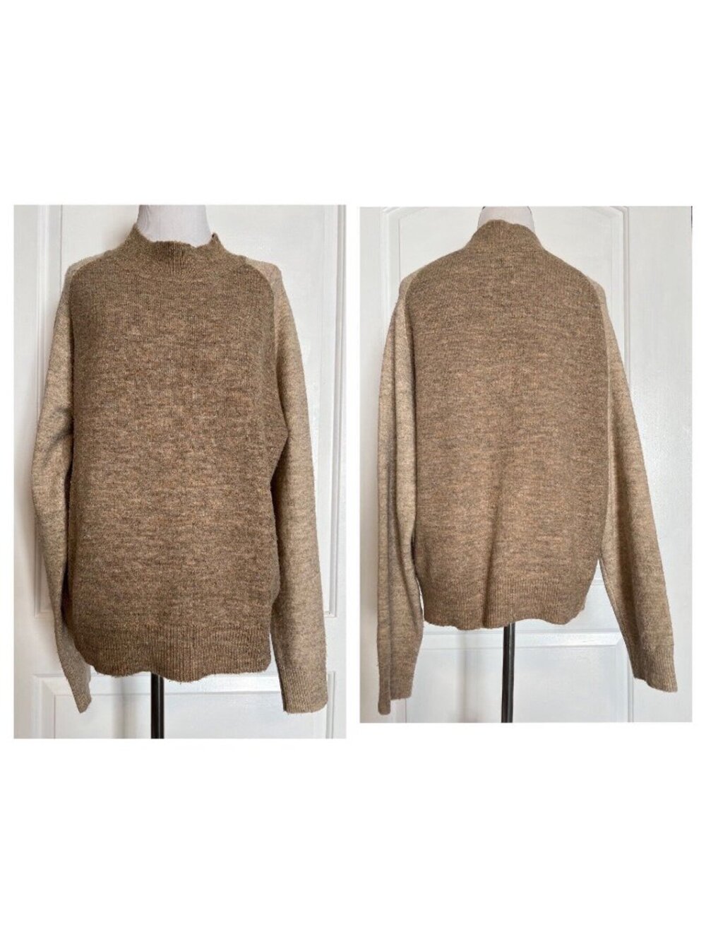 $109 HEARTLOOM Revolve ColorBlock Mock Neck Sweater Designer Knit Casual Boho M